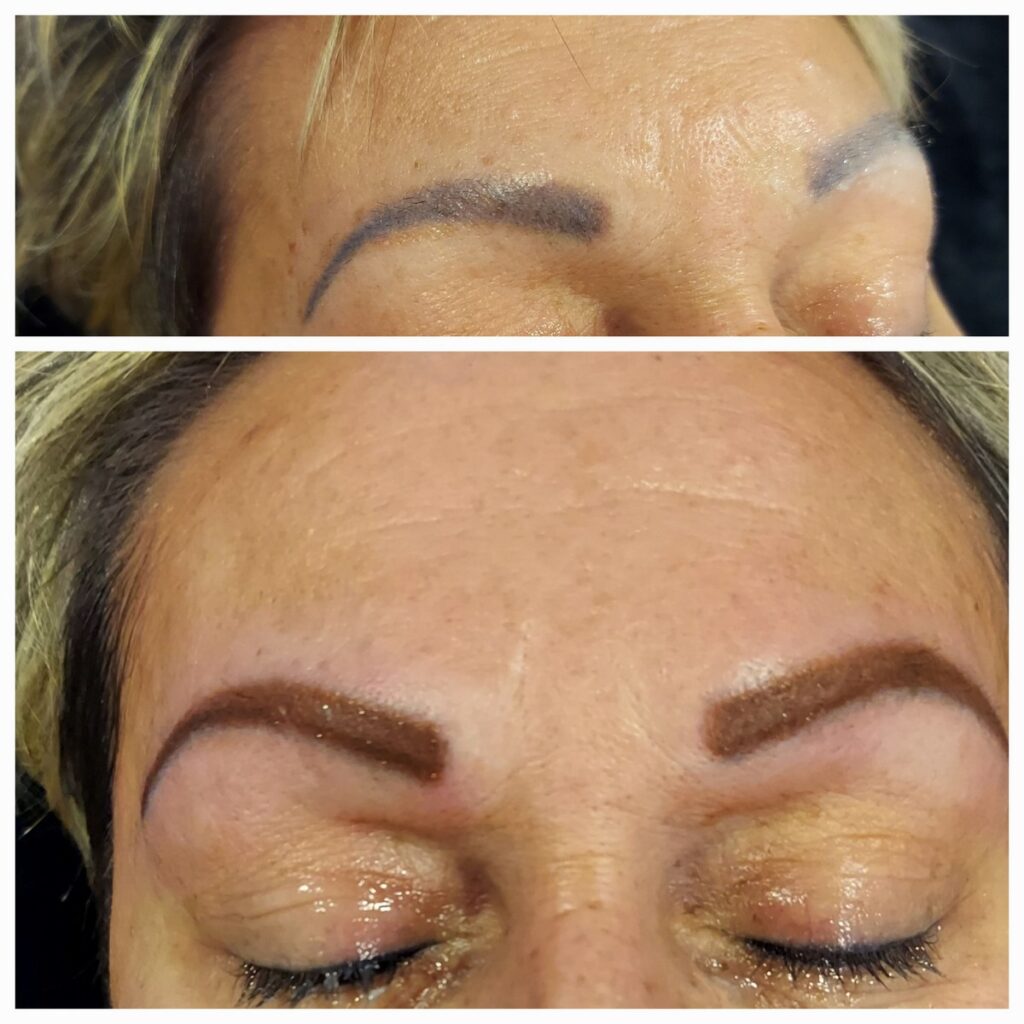 Color correction to remove Grey eyebrows 